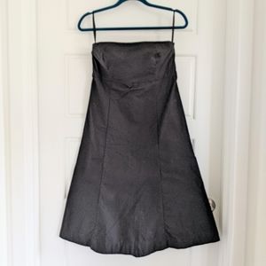 Vintage Y2K Women's A Line Strapless Black‎ Dress Size 10 Minimalist Scandi Girl
